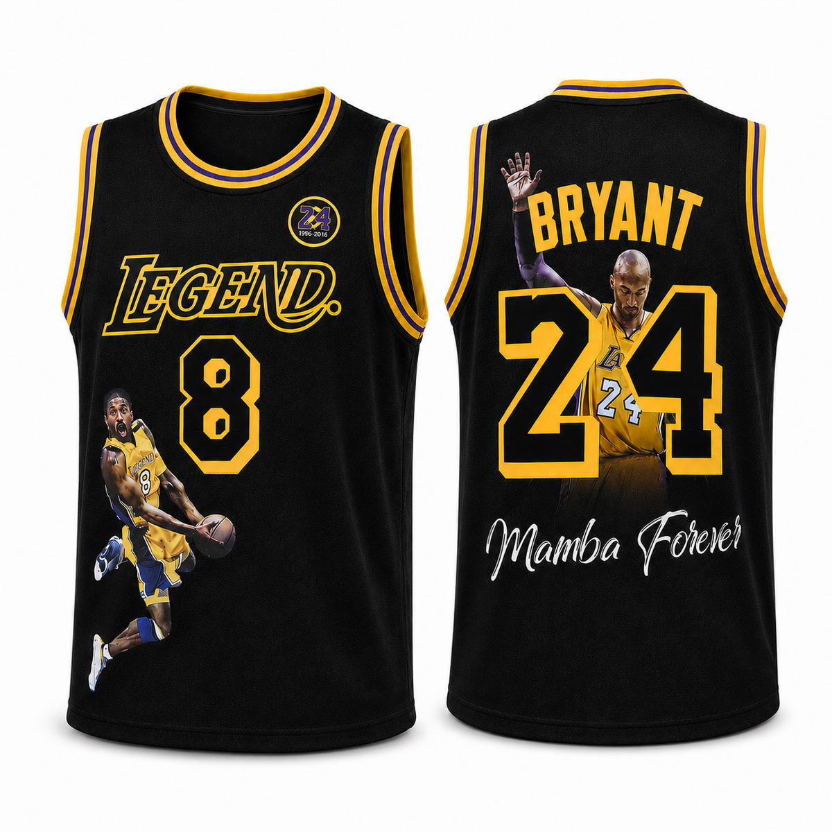 Mamba Forever #8 #24  Basketball Tribute Jersey